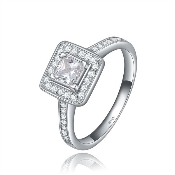 

ORSA люксовый бренд Принцесса вырезать 0.5 ct Моды обручальное кольцо с белым золотом