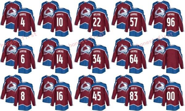 

2018 New Style Ice Colorado Avalanche Jerseys 4 Tyson Barrie 6 Erik Johnson 96 Mikko Rantanen 22 Colin Wilson Jersey Custom Stitched Red
