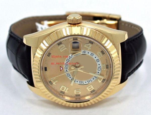 

Завод поставщик люксовый бренд AAA наручные часы Сапфир Вечный 42 мм 326138 желтый циферблат автоматические механические мужские мужские часы