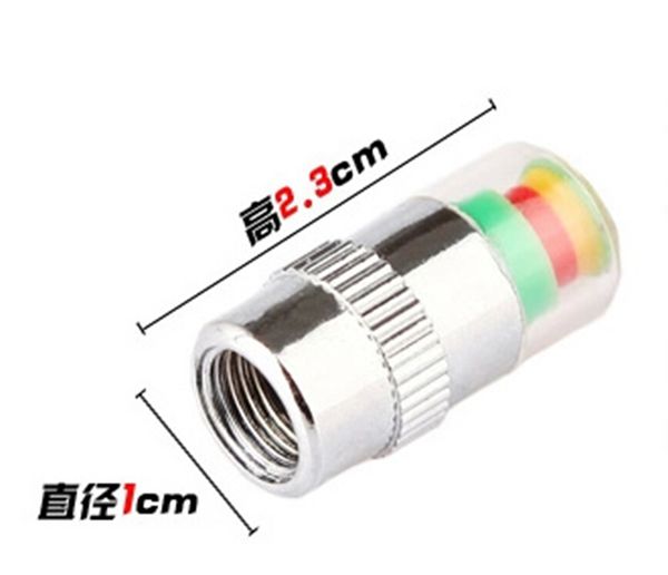 

air alert tire valve cap car tire pressure monitoring cap automobile tire pressure 2.4bar 36psi tpms tool 3 colors alert 1set=4pcs ems