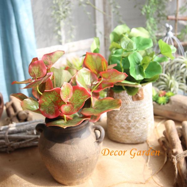 

vivid single branch butterfly leaf simulation green plants artificial hand-made flowers home decoration mw17668