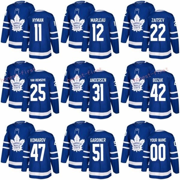 

Toronto Maple Leafs Jerseys 2018 New 25 James van Riemsdyk 51 Jake Gardiner 12 Patrick Marleau 31 Frederik Andersen 42 Tyler Bozak Blue