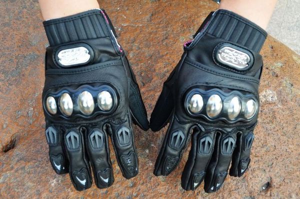 

wholesale-leather motorcycle bike motocross sports gloves water/dirt/oil repellent, Blue;gray