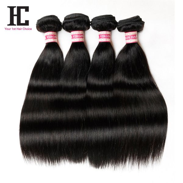 

brazilian hair wave bundles peruvian virgin hair straight 7a unprocessed virgin human hair peruvian virgin hair straight natural color hc, Black