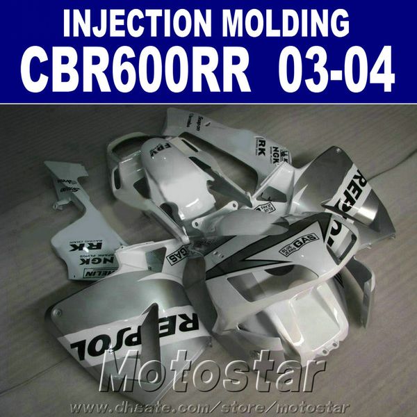 

fit 100 injection molding for honda cbr 600rr fairing 2003 2004 silver cbr600rr 03 04 body repair parts 7gifts ogwe