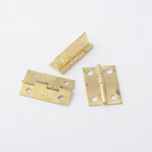 

wholesale- 50pcs gold tone hardware 4 holes diy box butt door hinges (not including screws) 24x16mm j3016