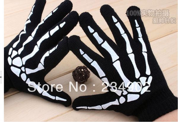 

wholesale-guantes gloves men luvas fashion pu leather skull punk black driving motorcycle biker fingerless tactical gloves 2015 quality, Blue;gray