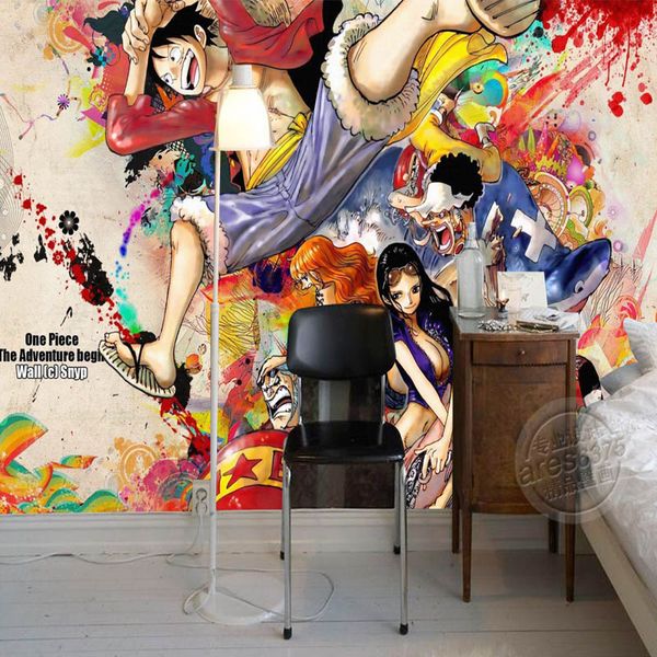 One Piece Luffy Photo Wallpaper Custom 3d Wall Murals Japanese Anime Wallpaper Childrens Room Bedroom Living Room Interior Design Room Decor Wallpaper