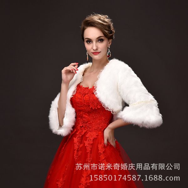 

winter bridal shawl wraps imitation rabbit hair coat flare half sleeve lace edge fur shawls warm waistcoat evening party