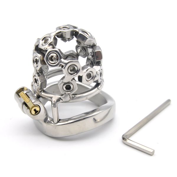 

lock 304 new cock device cage stainless chastity ab031 steel hiqhx