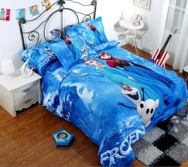 100 Cotton Frozen Bedding Elsa Anna Olaf Bedding For Girls 3d
