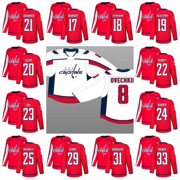 

Washington Capitals 2017-2018 Youth 16 John Albert 17 Chris Bourque 18 Chandler Stephenson 20 Lars Eller 21 Lucas Johansen Hockey Jerseys