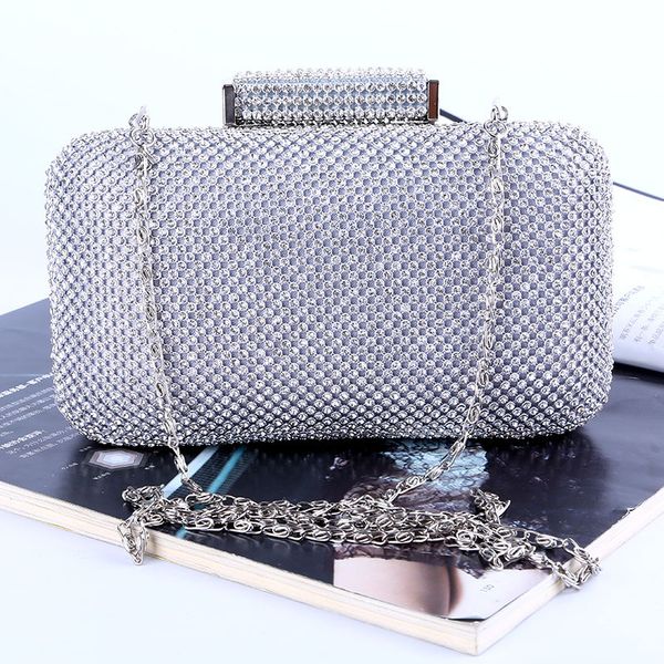 

factory direct wholesale brand new handmade fantastic diamond evening bag/clutch with satin/pu for wedding/banquet/party/porm(more colors