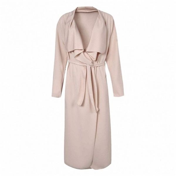 

2016 Womens Fall Fashion Long Trench Coat for Women Long Sleeve Plus Size Trenchcoat Slim Fit Windbreaker Overcoat AR-SJM