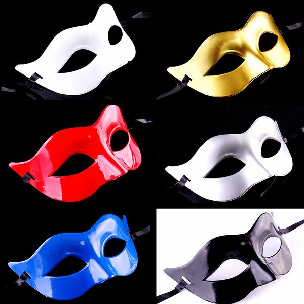 

хэллоуин венецианский цвет мужчины маска половина лица пвх классический косплей партии декоративные маски маскарад танцы костюм аксессуары 2