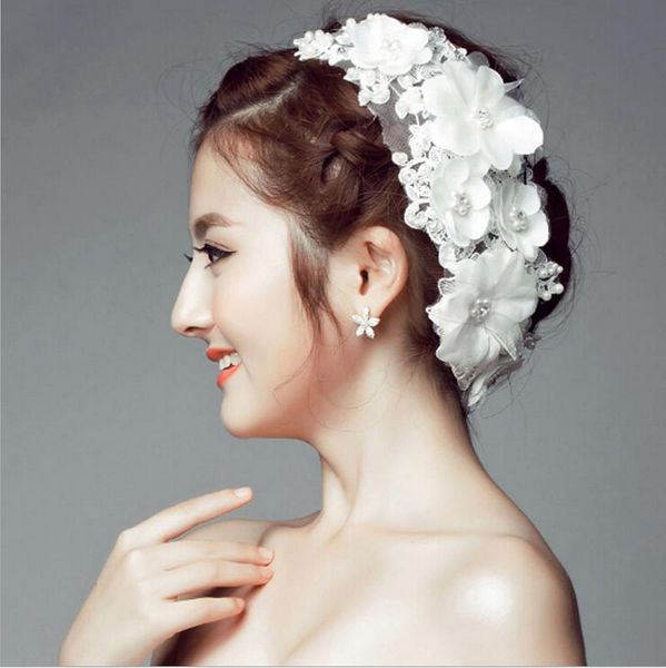 Xp10026 Korean Bride Tiaras Accessory 2016 Flower Beads Lace