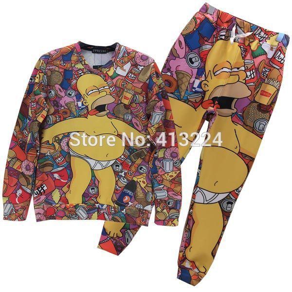 

[Mikeal] Cartoon tracksuits for men/women 3d joggers sweatshirt suit cute Animation print casual hoodies 3d pant Z35