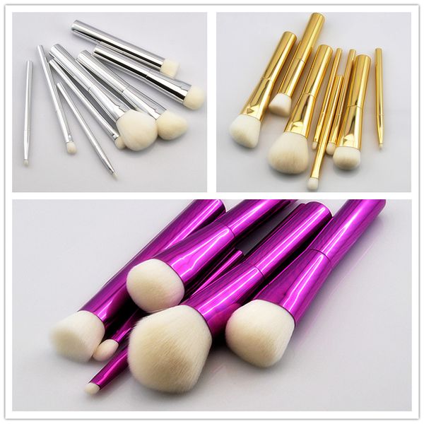 

new makeup brushes 8pcs 3 colors metal professional make up brushes set blending powder foundation eyebrow contour brush