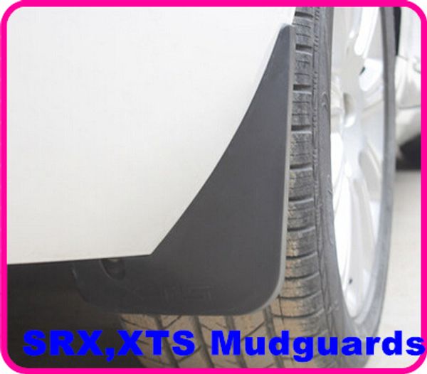 Material de alta qualidade pp 4 pcs guarda-lamas, fenderboard, mudflaps para Cadillac SRX, XTS 2010-2015, boa flexibilidade, nenhum odor anormal