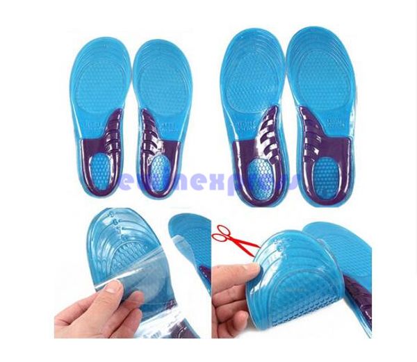 Women Men Silicone Gel Orthotic Arch Support Massaging Sport Shoe Insole Run Pad