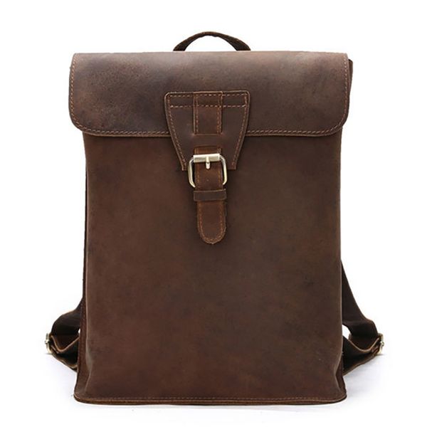 Echt Leder Rucksack Schultertasche Leder Tasche Casual unisex Beutel Daypack