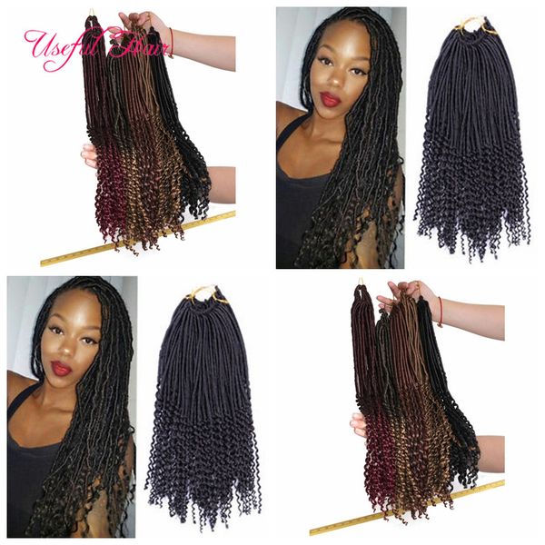 

neat preloop havana mambo dreadlocks goddess crochet braids 18inch faux locs braids hair extensions synthetic braiding hair janet collection, Black
