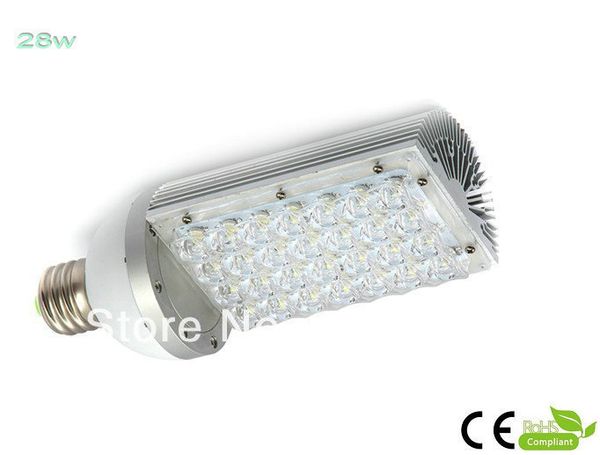 

wholesale-2pcs/lot,e40 led street light bulbs with 28w power, 85 to 265v ac voltage, ce and rohs-certified