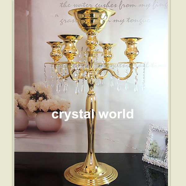 Hotsale 5 braço de prata mental 1234candelabra com tigela de flores, mesa de 12wedding Candelabres Centerpieces Wedding Atacado