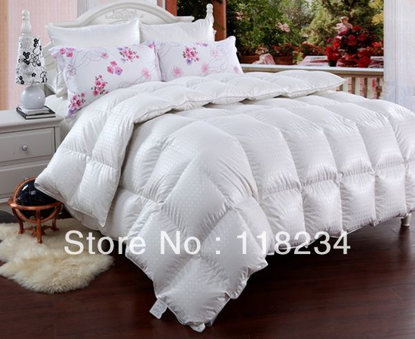 

wholesale-washed white duck feather2-4cms baffle box 400gsm down duvet quilt