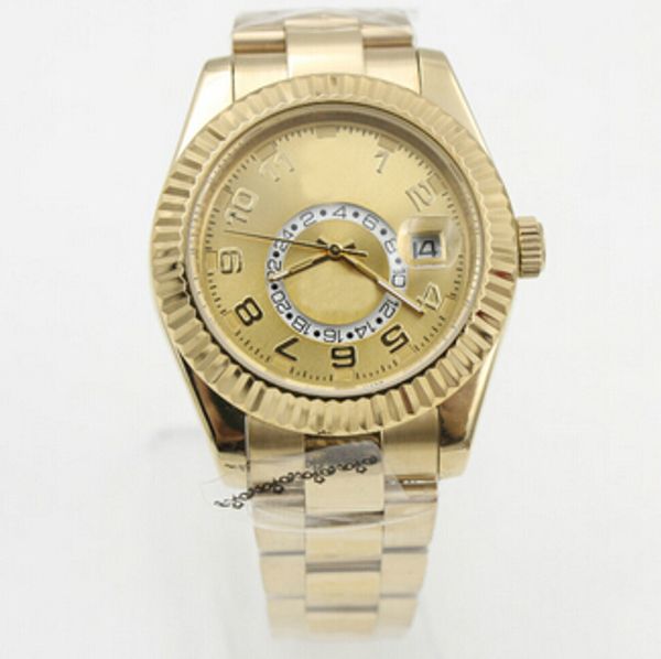 

Швейцарские лучшие бренды золото 18K Sky-Dweller роскошные мужские часы из нержавеющей