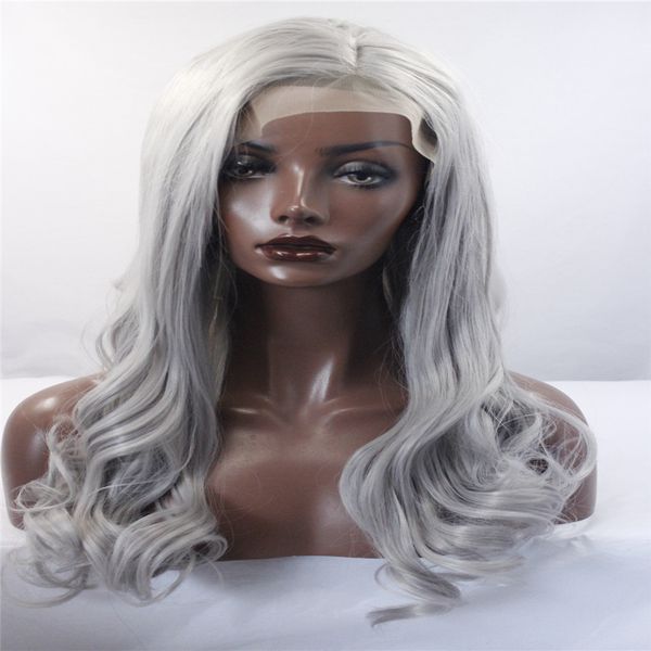 Kabell Fashion Wigs Wlave Front Wigs Gray Color Long Straight Hair