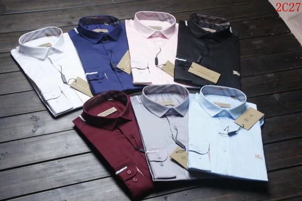 

New duda brand men autumn winter long leeve cotton dre bu ine ca ual pure color men 039 hirt ize m xxl