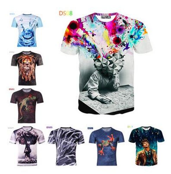 

2018 новая версия взрывов 3D-печати с коротким рукавом футболки мужская футболка