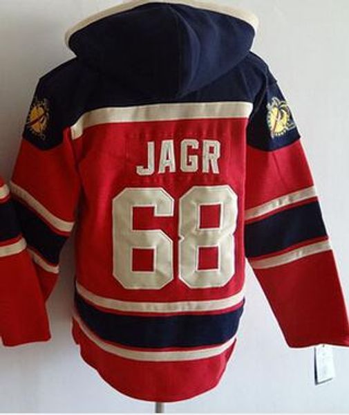 

2016, mens ice hockey hoodies #68 jaromir jagr red hoodies, Black;red