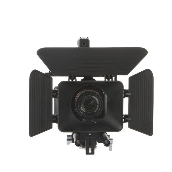 FreeShipping DSLR Видеоплельзическая пленка Стабилизатор Kit 15 мм Стержень Установка камеры Клетка + Ручка GRIP + Следуйте фокусировку + Матовая коробка для Sony A7SII A6300 / GH4