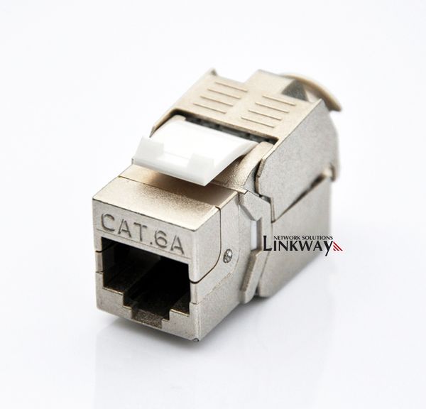 Freeshipping 24 / lot10G Rete Cat6a (CAT.6A Classe Ea) Connettore di rete RJ45 schermato Keystone Jack - Adatto anche per cavo CAT7