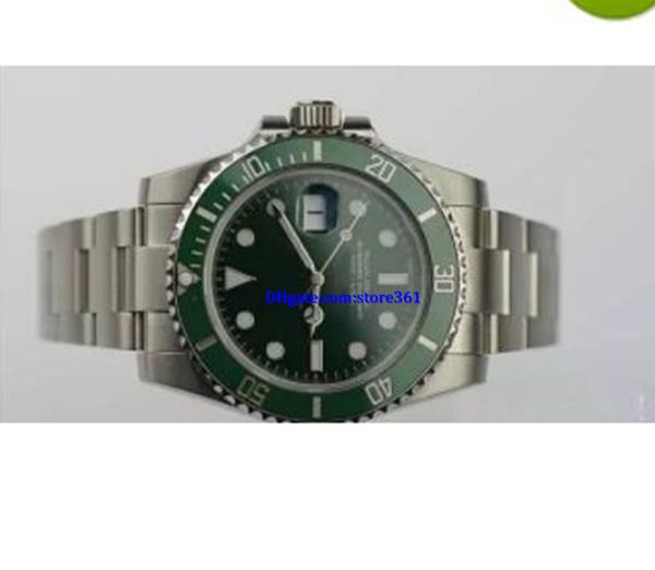 

luxury watches asia 2813 mechanical 40mm 116610lv ceramic green dial/ bezel new style random serial automatic fashion brand men, Slivery;brown