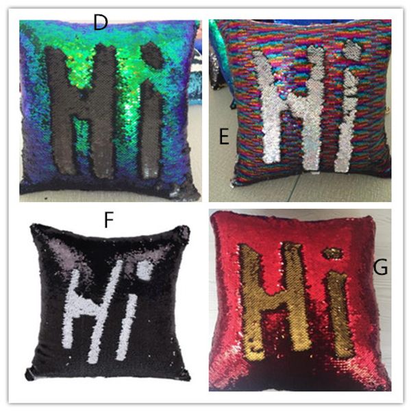 

наволочка декоративные русалка блесток красочные площади равнина трикотажные скрытые молнии подушка главная автомобиль диван чехлы 40*40 см