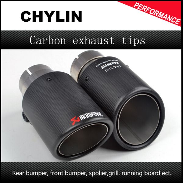 

1 пара ID: 63 мм OD: 101 мм Akrapovic углеродного волокна глушитель выхлопной трубы наконечник для audi