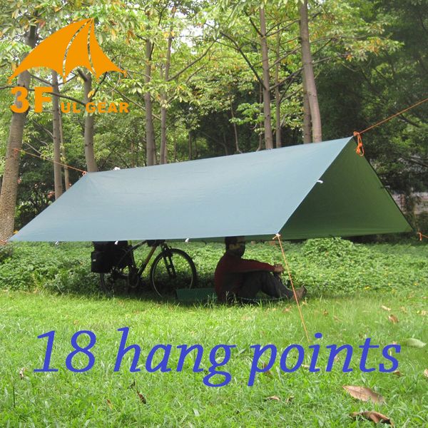 

wholesale- 3f ul gear ultralight tarp outdoor camping survival sun shelter shade awning silver coating pergola waterproof beach tent