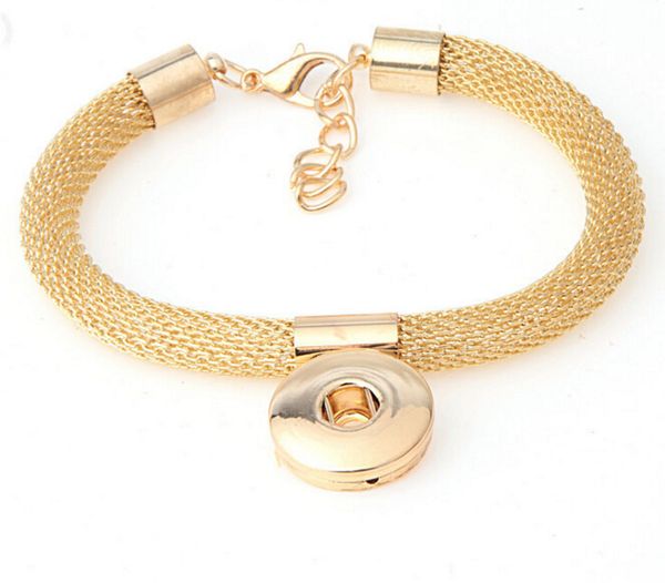 

mix style 18mm snap button personalized fashion jewelry accessories pendant bracelet noosa buttons snap button giner button bracelet bangle, Golden;silver