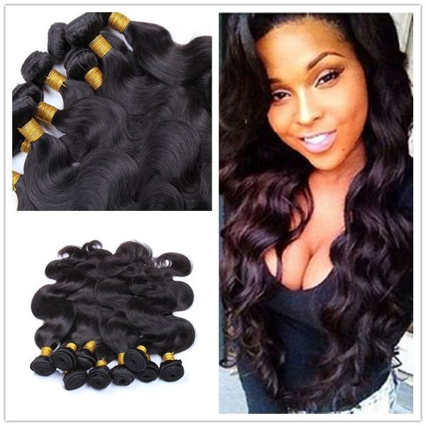 Brazilian Virgin Human Hair Weaves Peruvian Malaysian Indian