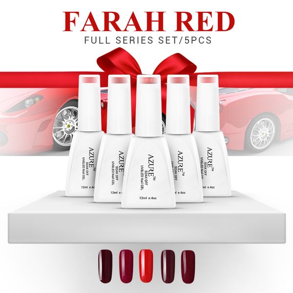 

Nail Gel Polish UV&LED Shining Colorful Farah Red Series soak off Varnish elegant Manicure nail gel Xmas gift