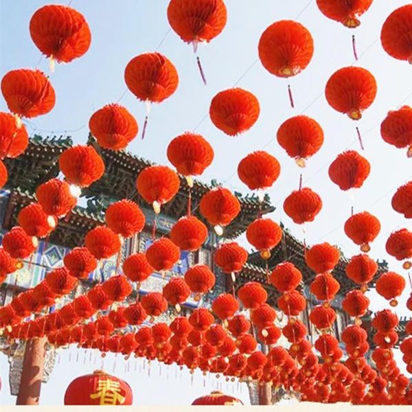 Neue Ankunft 15 CM ~ 40 CM Rote Chinesische Papierlaternen für Hochzeit Festival Geburtstagsfeier Blumenhauptdekoration 100 teile/los kostenloser versand