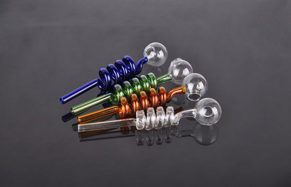 

new style glass bongs joints heliciform glass water pipe smoking pipe free shipping with four colors