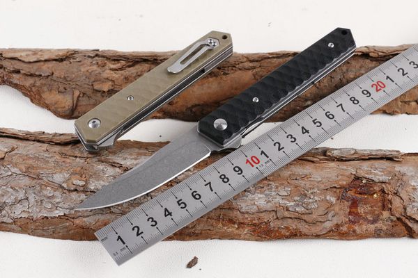 

Assisted Fast Opening Pocket Knife Stonewash 5CR15MOV 58HRC Drop Point Blade G10 Handle Folding Knives With Clip D245L