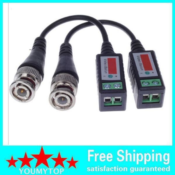 

100pcs Высокое качество видео Balun Twisted BNC CCTV видео пассивные приемопередатчики UTP Balun BNC Cat5 CCTV UTP видео Balun DHL Бесплатная доставка