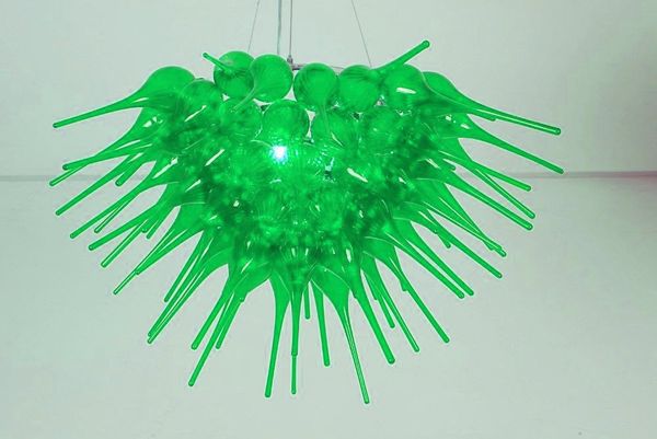 

100% mouth blown ce ul borosilicate murano glass dale chihuly art brilliancy green colored chandelier crystal
