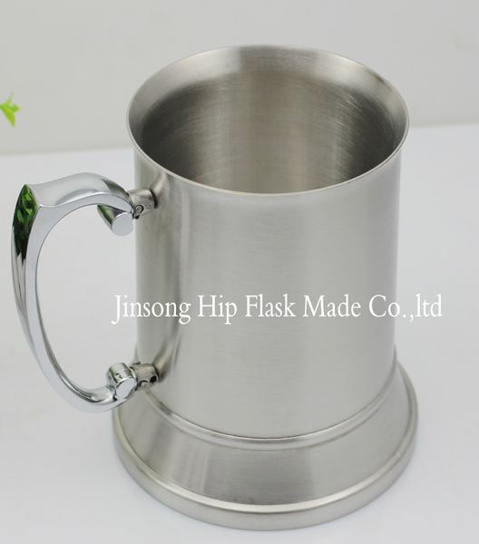 

16 ounce double wall 18/8 stainless steel tankard ,beer mug, , mirror finish