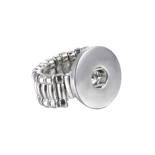

new fashion elastic rope style diy chunk snap button ring diy snap jewelry for style, Silver